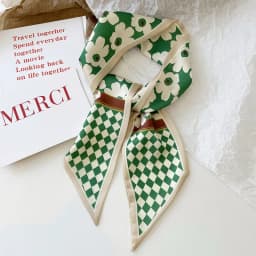 High-Grade Khaki Nude Color Series Silk Scarf Hair Band Ribbon Tied-up Hair Long Bow Vintage Satin Ribbon Hair Accessories