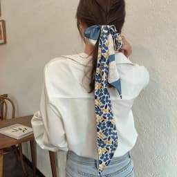 High-Grade Khaki Nude Color Series Silk Scarf Hair Band Ribbon Tied-up Hair Long Bow Vintage Satin Ribbon Hair Accessories