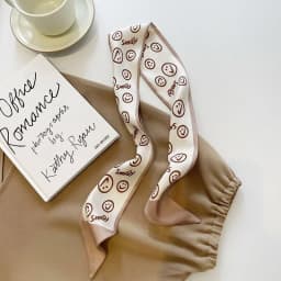 High-Grade Khaki Nude Color Series Silk Scarf Hair Band Ribbon Tied-up Hair Long Bow Vintage Satin Ribbon Hair Accessories