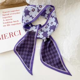 High-Grade Khaki Nude Color Series Silk Scarf Hair Band Ribbon Tied-up Hair Long Bow Vintage Satin Ribbon Hair Accessories