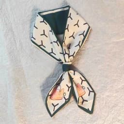 High-Grade Khaki Nude Color Series Silk Scarf Hair Band Ribbon Tied-up Hair Long Bow Vintage Satin Ribbon Hair Accessories