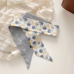 High-Grade Khaki Nude Color Series Silk Scarf Hair Band Ribbon Tied-up Hair Long Bow Vintage Satin Ribbon Hair Accessories