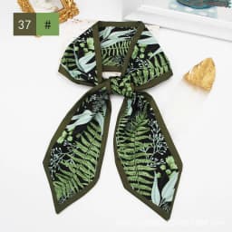 High-Grade Khaki Nude Color Series Silk Scarf Hair Band Ribbon Tied-up Hair Long Bow Vintage Satin Ribbon Hair Accessories