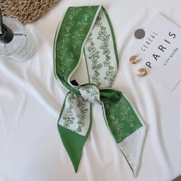 High-Grade Khaki Nude Color Series Silk Scarf Hair Band Ribbon Tied-up Hair Long Bow Vintage Satin Ribbon Hair Accessories