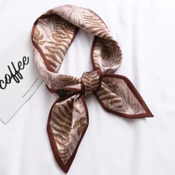 High-Grade Khaki Nude Color Series Silk Scarf Hair Band Ribbon Tied-up Hair Long Bow Vintage Satin Ribbon Hair Accessories