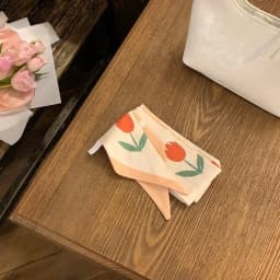 High-Grade Khaki Nude Color Series Silk Scarf Hair Band Ribbon Tied-up Hair Long Bow Vintage Satin Ribbon Hair Accessories