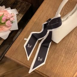 High-Grade Khaki Nude Color Series Silk Scarf Hair Band Ribbon Tied-up Hair Long Bow Vintage Satin Ribbon Hair Accessories