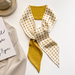 High-Grade Khaki Nude Color Series Silk Scarf Hair Band Ribbon Tied-up Hair Long Bow Vintage Satin Ribbon Hair Accessories