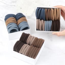 50PCS/Set Women Girls Basic Hair Bands 4cm Simple Solid Colors Elastic Headband Hair Ropes Ties Hair Accessories Ponytail Holder