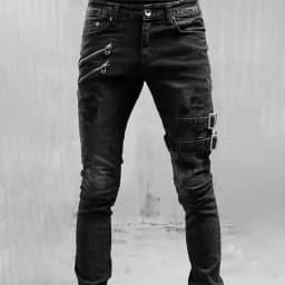 Plus Size Straight Jeans Man Pants Spring Summer Boyfriend Jeans Streetwear Skinny Zips 3 Colors Cacual Long Denim Trousers