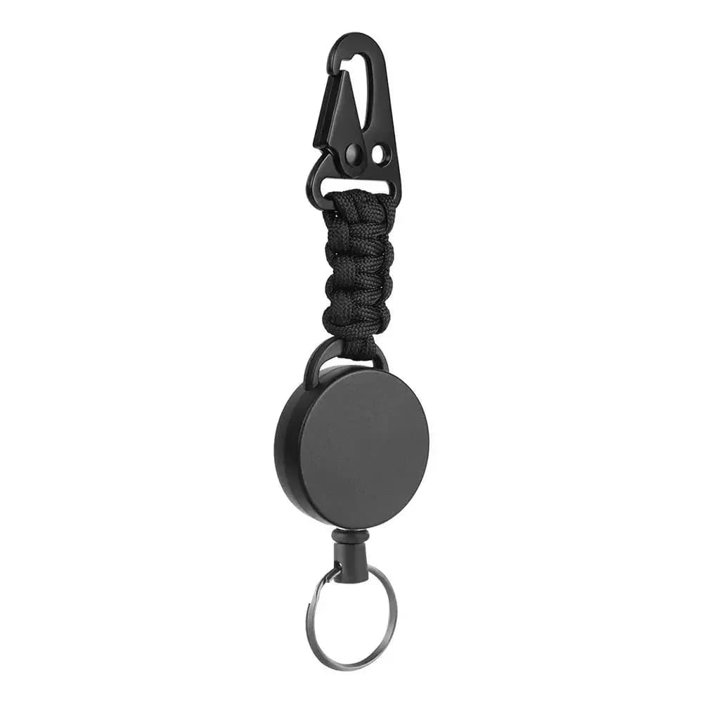 Retractable Metal Wire Keychain Pull Badge Reel ID Lanyard Name Tag Card Badge Holder Reels Recoil Chain Clips Outdoor Key Ring