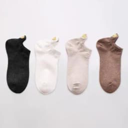 4 Pairs Disney Cartoon socks Low Tube Boat Socks Cartoons Embroidery Mouse Ankle Women Socks Cotton Low Cut kawii Size 36-40