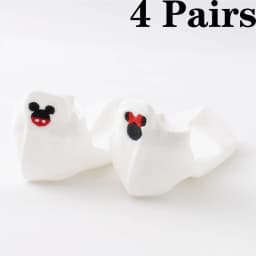 4 Pairs Disney Cartoon socks Low Tube Boat Socks Cartoons Embroidery Mouse Ankle Women Socks Cotton Low Cut kawii Size 36-40