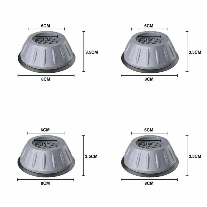 Universal Anti Vibration Washing Machine Feet Pads Furniture Raiser Support Silent Rubber Refrigerator Base Damper Stand Legs