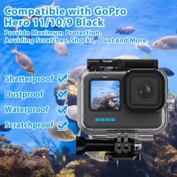 for GoPro Hero 11 10 9 Black Case Waterproof 60M Housing Diving Protective For Go Pro 9 10 GoPro9 Underwater Cover Accessories