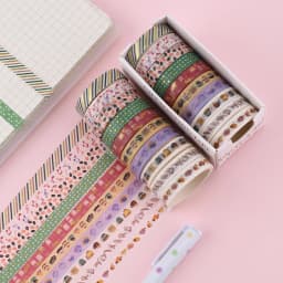 10Rolls Stars Washi Tape Decorative Adhesive Tape School Journal Supplies Gold Foil Scrapbooking Kawaii Stationery Masking Tape