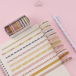 10Rolls Stars Washi Tape Decorative Adhesive Tape School Journal Supplies Gold Foil Scrapbooking Kawaii Stationery Masking Tape
