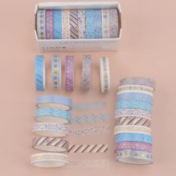 10Rolls Stars Washi Tape Decorative Adhesive Tape School Journal Supplies Gold Foil Scrapbooking Kawaii Stationery Masking Tape