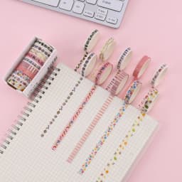 10Rolls Stars Washi Tape Decorative Adhesive Tape School Journal Supplies Gold Foil Scrapbooking Kawaii Stationery Masking Tape