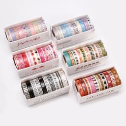 10Rolls Stars Washi Tape Decorative Adhesive Tape School Journal Supplies Gold Foil Scrapbooking Kawaii Stationery Masking Tape