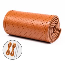 Car Steering Wheel Braid Cover Universal Fiber Leather Car Steering-wheel With Needles And Thread Auto Interior Accessories
