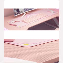 New Pink gaming table with RGB light fashion female anchor computer desk bedroom study desk girls boy black desk 100/120CM desk