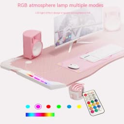 New Pink gaming table with RGB light fashion female anchor computer desk bedroom study desk girls boy black desk 100/120CM desk