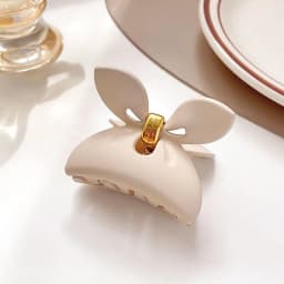 Women Elegant Brown Beige Flower Geometric Hair Claw Lady Temperament Solid Hair Clip Toothed Hairpin Fashion Hair Accessories