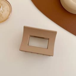 Women Elegant Brown Beige Flower Geometric Hair Claw Lady Temperament Solid Hair Clip Toothed Hairpin Fashion Hair Accessories