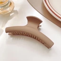 Women Elegant Brown Beige Flower Geometric Hair Claw Lady Temperament Solid Hair Clip Toothed Hairpin Fashion Hair Accessories