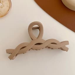 Women Elegant Brown Beige Flower Geometric Hair Claw Lady Temperament Solid Hair Clip Toothed Hairpin Fashion Hair Accessories