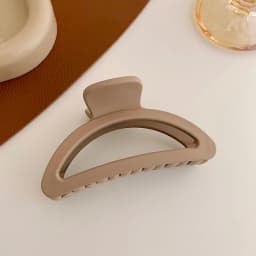 Women Elegant Brown Beige Flower Geometric Hair Claw Lady Temperament Solid Hair Clip Toothed Hairpin Fashion Hair Accessories