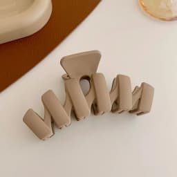 Women Elegant Brown Beige Flower Geometric Hair Claw Lady Temperament Solid Hair Clip Toothed Hairpin Fashion Hair Accessories
