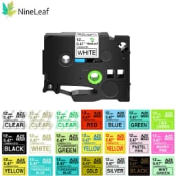 NineLeaf 6/9/12/18/24mm 231 Label Tape Compatible for Brother P-Touch Label Printer for TZ 131 231 431 531 631 731 Ribbons