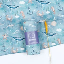 Elinfant Popular Digital Print Bamboo Cotton Muslin Swaddle Blankets High Quality 120*110cm Newborn Baby Bath Towel Wrap