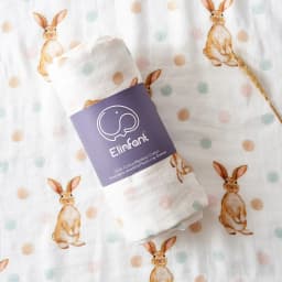 Elinfant Popular Digital Print Bamboo Cotton Muslin Swaddle Blankets High Quality 120*110cm Newborn Baby Bath Towel Wrap