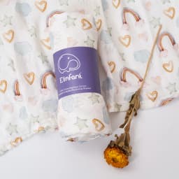 Elinfant Popular Digital Print Bamboo Cotton Muslin Swaddle Blankets High Quality 120*110cm Newborn Baby Bath Towel Wrap