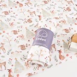 Elinfant Popular Digital Print Bamboo Cotton Muslin Swaddle Blankets High Quality 120*110cm Newborn Baby Bath Towel Wrap