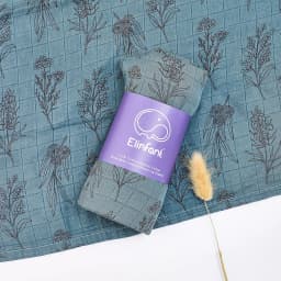 Elinfant Popular Digital Print Bamboo Cotton Muslin Swaddle Blankets High Quality 120*110cm Newborn Baby Bath Towel Wrap