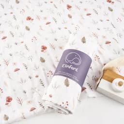 Elinfant Popular Digital Print Bamboo Cotton Muslin Swaddle Blankets High Quality 120*110cm Newborn Baby Bath Towel Wrap