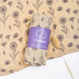 Elinfant Popular Digital Print Bamboo Cotton Muslin Swaddle Blankets High Quality 120*110cm Newborn Baby Bath Towel Wrap
