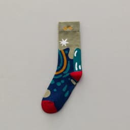 Personality tide socks fashion ins trend graffiti sports couple socks in the tube letter embroidery cotton socks