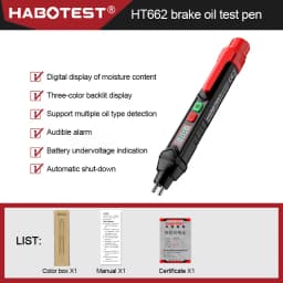 Brake Fluid Tester Auto Car Brake Liquid Digital Tester for DOT3/DOT4/DOT5.1 Accurate Oil Quality Check Pen Sound Light Alarm