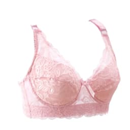 3/4 Cup Women Ladies Sexy Underwear Padded Lace Sheer Bra Large Cup B C D Underwear Women's Bra Sexy lingerie Big Size