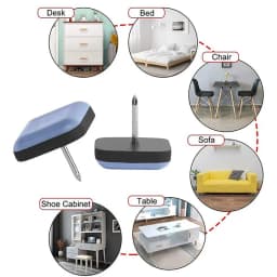 20pcs Table Chair Leg Sliders Nail on Furniture Sliders Pads Sofa Glides Floor Protectors Furniture Accessories 16/22/25/30mm