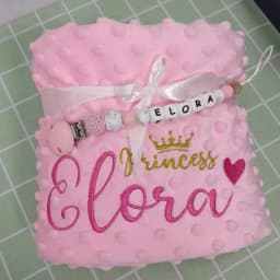 Personalized Bubble Minky Fleece Baby Blanket with Name DIY Custom Toddler Crib Stroller Blanket For Newborn Baby Birthday Gift