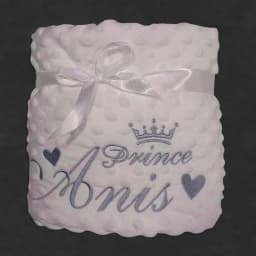 Personalized Bubble Minky Fleece Baby Blanket with Name DIY Custom Toddler Crib Stroller Blanket For Newborn Baby Birthday Gift