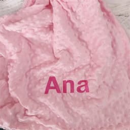 Personalized Bubble Minky Fleece Baby Blanket with Name DIY Custom Toddler Crib Stroller Blanket For Newborn Baby Birthday Gift