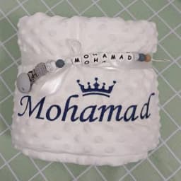 Personalized Bubble Minky Fleece Baby Blanket with Name DIY Custom Toddler Crib Stroller Blanket For Newborn Baby Birthday Gift