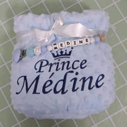 Personalized Bubble Minky Fleece Baby Blanket with Name DIY Custom Toddler Crib Stroller Blanket For Newborn Baby Birthday Gift